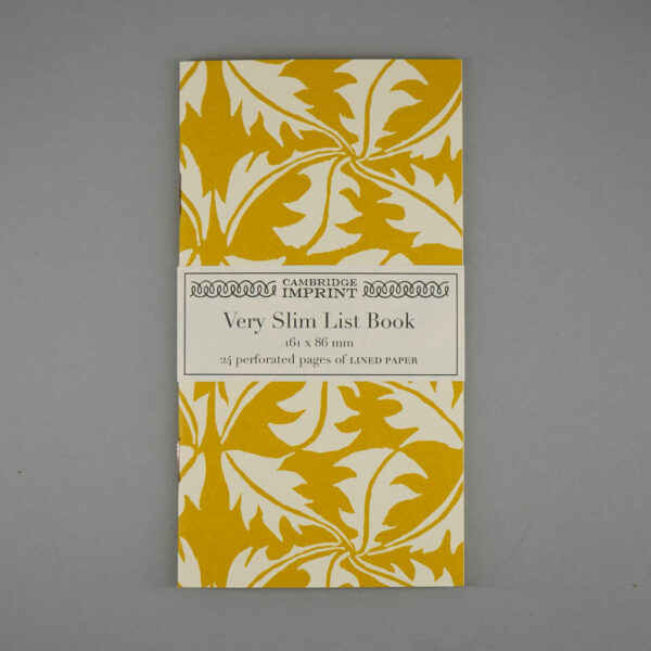 Slim Cambridge Imprint List Book (Dandelion Turmeric)
